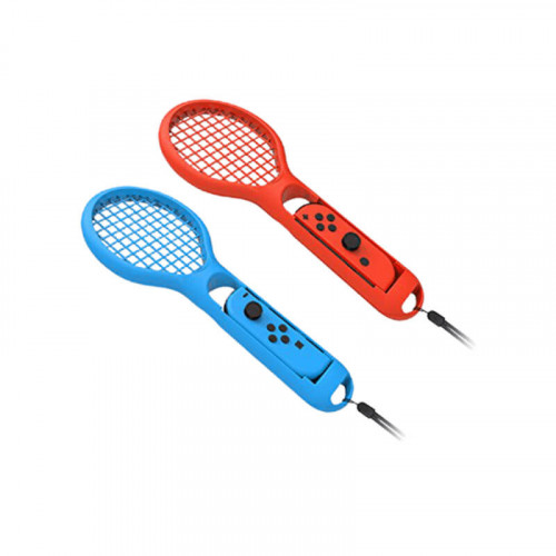 Dobe Tennis Racket for Nintendo Switch Joy-Con X2 - Red/Blue